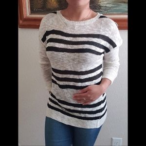 Fate Knit Striped Long Sleeve Shirt Sz M